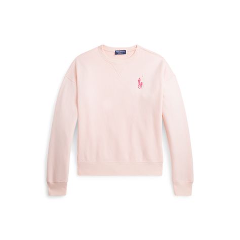 Ralph Lauren Sweatshirt, Girls Fleece, Ralph Lauren Home, Girl Sweatshirts, Fleece Sweatshirt, Ralph Lauren Womens, Pink Sweatshirt, Long Sleeve Knit, Women Brands