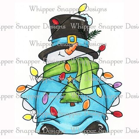 LET'S GET LIT Whipper Snapper Designs Christmas, Watercolor Snowmen, Christmas Card Drawing, Winter Rocks, Christmas Stamps Rubber, Whipper Snapper Designs, Christmas Present Tags, Christmas Doodle, Christmas Rocks