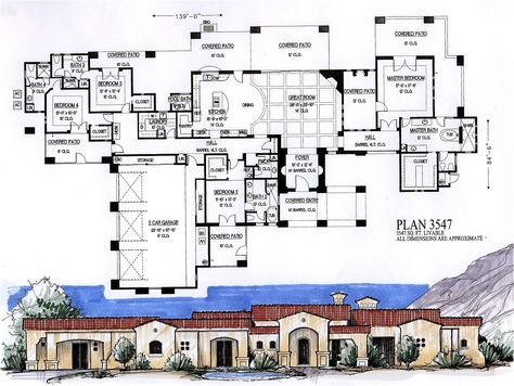 5000 square foot house plan house plan 2017 5000 Sq Ft House Plans, House Plans Indian Style, Case A Un Piano, House Design Plans, India House, Plans House, Kerala House Design, Barndominium Floor Plans, Art Studio At Home