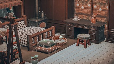 Miss Acnh : Guests room upstairs, hope they will enjoy the... Acnh Cabin, Guests Room, Acnh Cottagecore, Beach House Bedroom, Animal Crossing Guide, New Animal Crossing, Animal Crossing Game, Island Design, Animal Crossing Qr