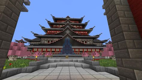 Samurai House Minecraft, Minecraft Japanese House, Minecraft Japanese, Japanese House Design, Japanese Pagoda, Japanese Castle, Minecraft Castle, Cute Minecraft Houses, Minecraft Inspo