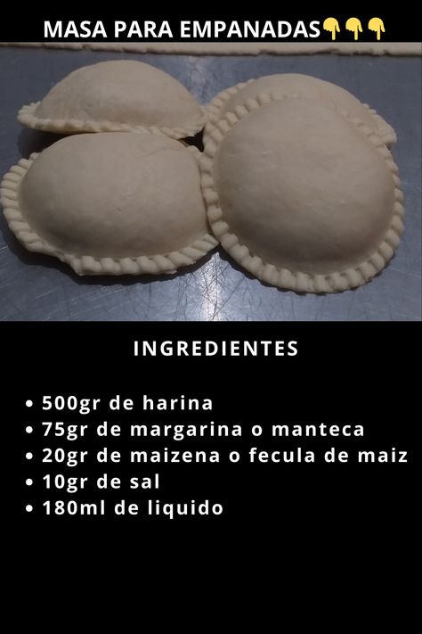 LA MEJOR MASA DE EMPANADAS FRITAS Sweet Empanadas Recipe, Argentinian Food, Empanadas Recipe, Healthy Bread, Cheesecake Bites, Pastry, Healthy Recipes, Pastel, Cake