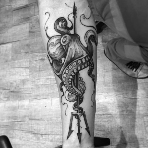 Discover | Tattoodo Aquatic Tattoo, Octopus Tattoo Sleeve, Kraken Tattoo, Squid Tattoo, Trident Tattoo, Tattoo Sleeve Filler, Octopus Tattoo Design, Octopus Tattoos, Explore Tattoo