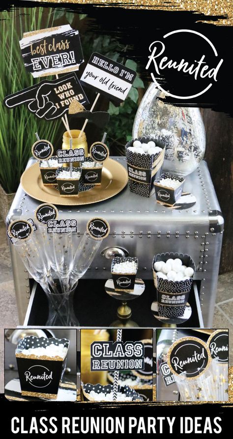 Class Reunion Party Supplies - Class of Decorations for a High School Reunion | Big Dot Of Happiness Class Of 1993 Reunion Ideas, Class Reunion Themes, Alumni Event Ideas, High School Reunion Planning, Highschool Reunion, School Reunion Decorations, Class Reunion Planning, 50th Class Reunion Ideas, Reunion Centerpieces