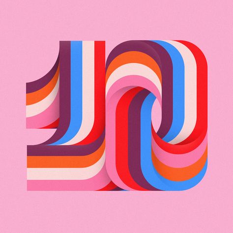 10k Followers On Instagram, Graphic Design Letters, Type Inspiration, Typographic Art, Followers On Instagram, Anniversary Logo, 10k Followers, Number 10, Motivational Art