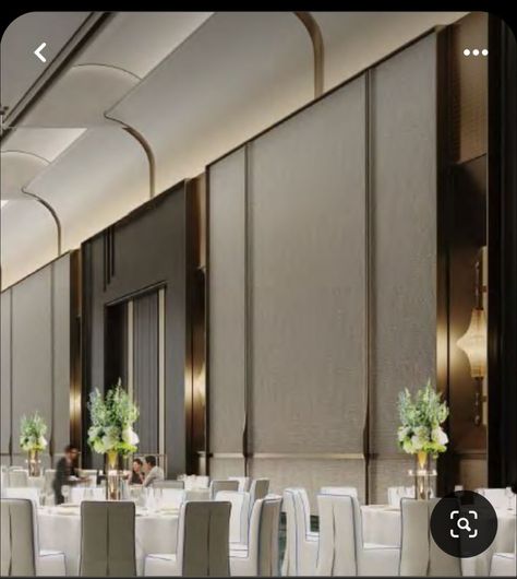 Grand Ballroom Design, Prefunction Hall Design, Ballroom Design Interior Hotel, Banquet Room Design, Banquet Wall Designs, Ballroom Interior Design Modern, Ballroom Design Interior, Ballroom Ceiling Design, Prefunction Hall