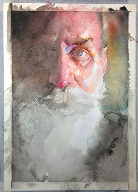 Nick Runge, Watercolor Face, Environment Painting, Figurative Kunst, Watercolor Portrait Painting, Portraiture Painting, Contemporary Watercolor, Portrait Sketches, Sketchbook Inspiration