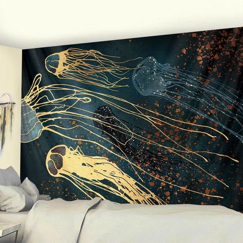 Wall tapestries truly can do it all. Try this Tapestry to change ambiance in your living room or bedroom. Lightweight to hang on the wall, durable to use as a tablecloth and vivid colors make it an eye-catching picnic blanket.  Material :100% lightweight polyester  ♥ Size option ♥ Small: 95cm  × 73cm  Medium: 150cm × 100cm Large: 150cm × 150cm  Extra-Large: 200cm x 150 cm  Uses of this tapestry: Home Decor, Wall Hanging decoration, Tapestry, Curtain, Couch Cover, Restaurant/Shop Decoration, Coll Ocean Tapestry, Wall Tapestry Bedroom, Living Room Tapestry, Dorm Gift, Ocean Room, Dorm Living Room, Tapestry Bedroom, Underwater Life, Tapestry Art