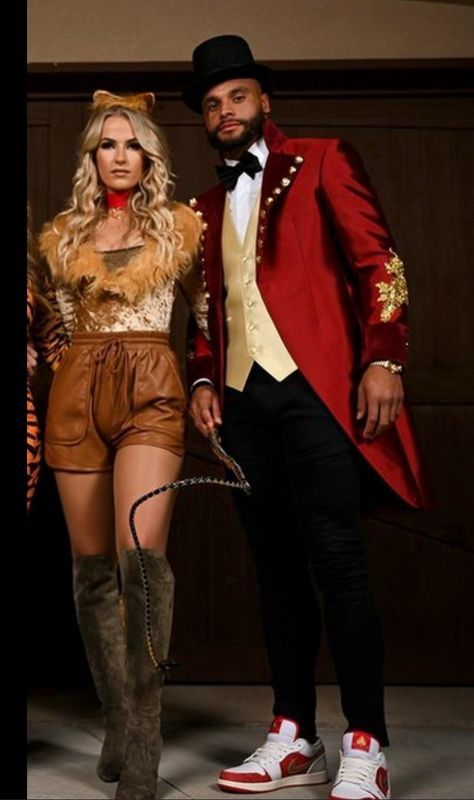 Circus Couple Costume, Magician Costume, Ringmaster Costume, Halloween Parejas, Dark Circus, Bff Halloween Costumes, Circus Theme Party, Lion Costume, Party 2023