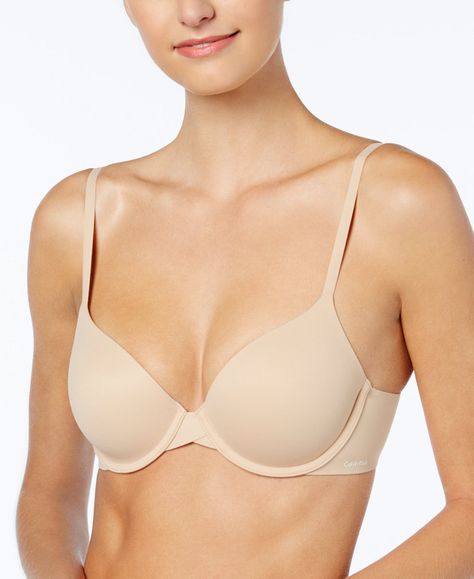 Perfectly Fit Full Coverage T-Shirt Bra F3837 Tshirt Bra, Tan T Shirt, Full Coverage Bra, Plus Size Activewear, Calvin Klein Woman, Womens Bras, T Shirt Bra, Strapless Bra, Baby Clothes Shops