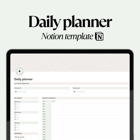 #Productivity_Templates #Notion_Template_Free #Brain_Dumping #Simple_Daily_Planner Daily Time Blocking Template, Notion Time Blocking, Notion Free Template, Notion Template Free, Brain Dumping, Free Planner Inserts, Simple Daily Planner, Travel Planner Template, Free Daily Planner