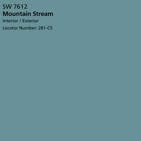 Mountain Stream Sherwin Williams, Mountain Air Sherwin Williams Bathroom, Sherwin Williams Mountain Pass Paint, Sherwin Williams Mt Etna Paint, Sherwin Williams Mountain Stream, Sherwin Williams Stream, Sherwin Williams Glacial Stream, Miami Kitchen, Plum Paint Colors