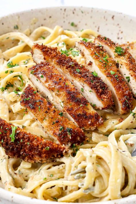 Chicken Fettuccine Alfredo - Carlsbad Cravings