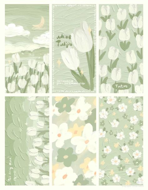 Pastel Green Stickers, Mystic Wallpaper, Scrapbook Printing, Vintage Flowers Wallpaper, Wallpaper Doodle, Simple Phone Wallpapers, Cute Flower Wallpapers, Wallpaper Nature Flowers, Iphone Wallpaper Photos