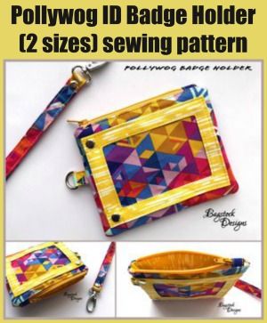 Id Badge Holder Diy Free Pattern, Card Purse Pattern, Badge Holders Diy, Diy Coin Purse, Diy Lanyard, Wallet Sewing Pattern, Purse Sewing Patterns, Bags Sewing, Cute Coin Purse