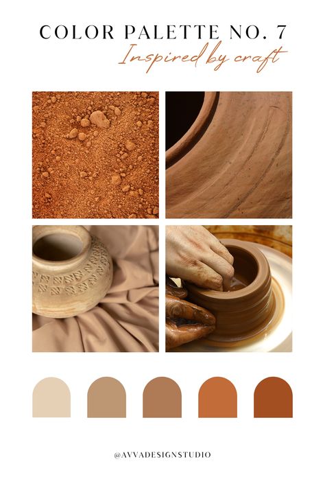 Ceramic Colour Palette, Pottery Colour Palette, Terracotta Beige Color Palette, Terracotta Color Aesthetic, Pottery Color Palette, Clay Colour Palette, Terra Cota Color Palette, Ceramic Color Palette, Cinnamon Palette