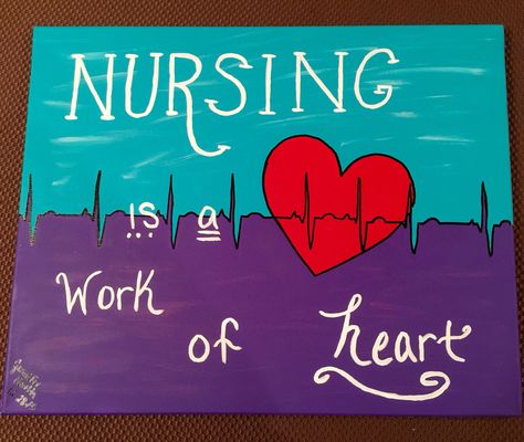 Nursing Canvas Painting, Nurse Canvas Painting, Nursing Painting, Escaping Reality, Inspiration Painting, Simple Canvas Paintings, Canvas Painting Designs, Creative Corner, Painting Designs