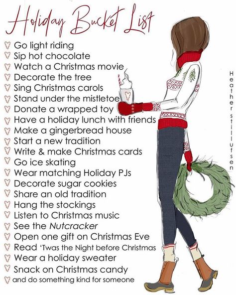 ! 🎄 Holiday Bucket List... Holiday Bucket List, Heather Stillufsen, Christmas Bucket List, Christmas Bucket, Winter Bucket List, List Printable, Christmas Cards To Make, Merry Little Christmas, Christmas 2019