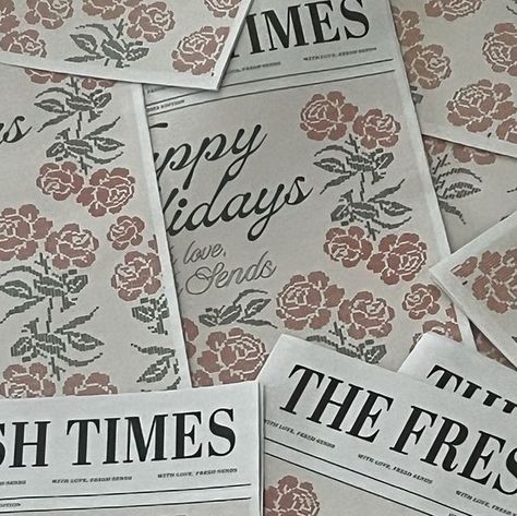 Fresh Sends on Instagram: "A moment for the holiday newspaper design 🌹" Fresh Sends, Newspaper Flowers, Times Newspaper, Newspaper Design, November 11, Newspaper, Instagram A, The Holiday, Valentines