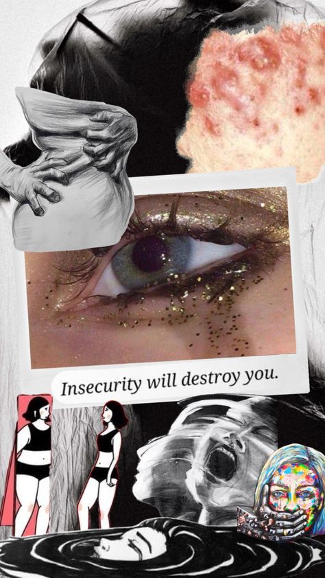 Insecure Wallpaper Aesthetic, Stomach Insecure, Wallpaper About Insecurities, Insecure Painting, Insecure Aethstetic, Insecure Pfp, Big Arms Insecure, Insecure Wallpaper, Insecurities Painting Aesthetic