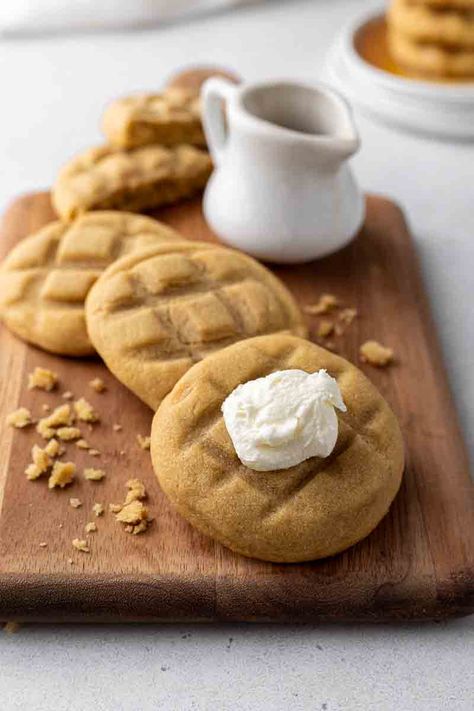 CRUMBL Waffle cookies with Buttercream Frosting - Lifestyle of a Foodie Crumple Cookies, Cookie Copycat Recipes, Crumbl Cookie Copycat, Confetti Cake Cookies, Cookies With Buttercream Frosting, Crumbl Copycat, Lemon Poppy Seed Cookies, Crumble Cookie Recipe, Lifestyle Of A Foodie