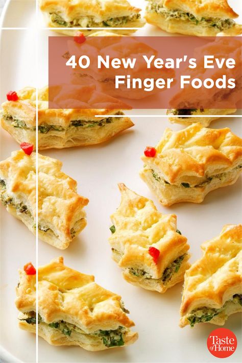 40 New Year's Eve Finger Foods New Years Orderves Appetizer Ideas, Potluck Recipes New Years Eve, New Year’s Eve Sides, New Years Appetizer Recipes, New Year’s Eve Potluck, New Years Hors D'oeuvres, Ew Years Eve Appetizer, New Year’s Eve Potluck Ideas, Apps For New Years Eve