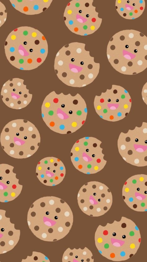 Cute Cookies Wallpaper, Baking Wallpaper, Baking Prints, Cute Food Wallpaper, Kawaii Wallpapers, Iphone Art, Food Wallpaper, Cute Wallpaper For Phone, Kawaii Wallpaper