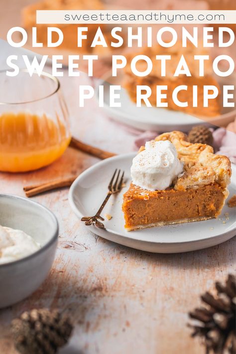 Old Fashion Sweet Potato Pie Recipe, Mississippi Sweet Potato Pie Recipe, Southern Sweet Potato Pie, Homemade Sweet Potato Pie, Sweet Potato Pie Southern, Potato Pie Recipe, Sweet Potato Pies Recipes, Devils Food Cake Mix Recipe, Southern Recipes Soul Food