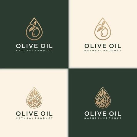 Oil Brand Logo, Oil Logo Design Ideas, Olive Branding, Leaf Logo Design Ideas, Olive Logo Design, Olive Oil Logo, Olive Logo, Vector Leaf, Oil Logo