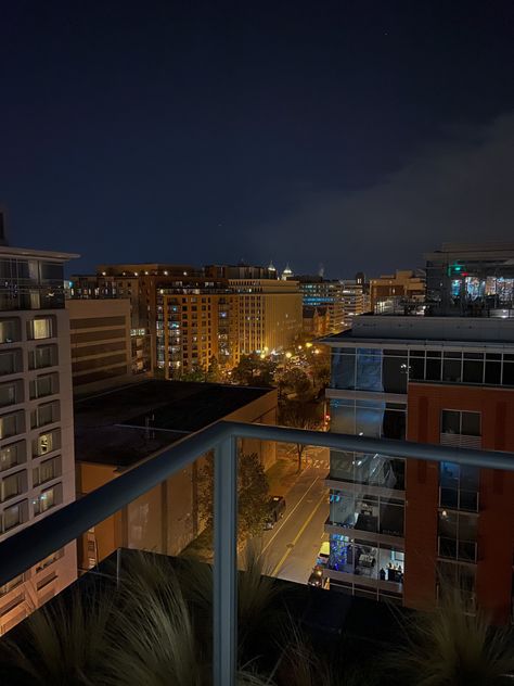 Hotel Vibes Aesthetic Night, Rooftop Apartment Aesthetic, Night City View From Rooftop, Terrace View Night, Aesthetic Rooftop Night, Roof Top Aesthetic Night, Terrace Aesthetic Night, Rooftop Night View Aesthetic, Washington Dc Night Aesthetic