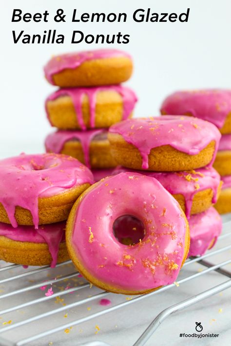 Pink Donut Glaze, Donut Batter, Vegetable Spaghetti, Baking Skills, Fried Donuts, Pink Donut, Donut Recipe, Aesthetic Yellow, Kids Healthy