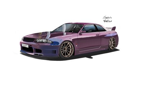 Nissan Skyline#r33#drawing#purple#custom Drawing Purple, Nissan Skyline R33, Skyline R33, Nissan Skyline, Nissan, Sports Car, Vehicles, Purple, Drawings