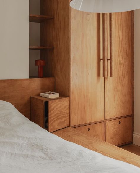 Wardrobe Joinery, Wooden Kitchen Storage, Bed Wardrobe, Bed With Wardrobe, Bedroom 2024, Integrated Storage, Plywood Interior, Storage Solutions Bedroom, Bespoke Beds