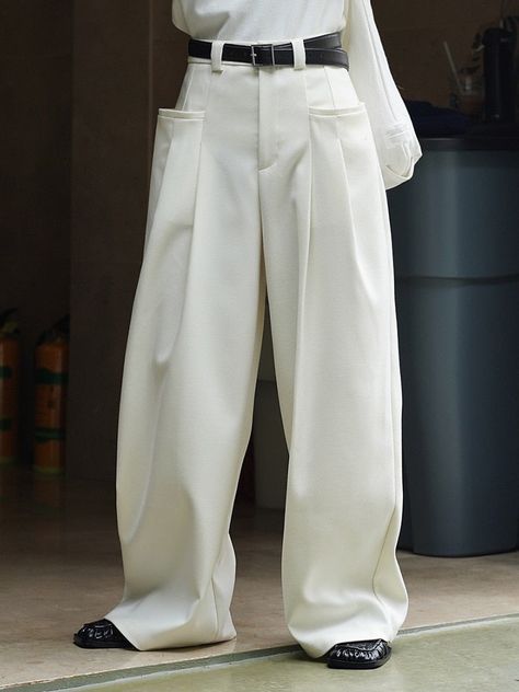 Color Wide Leg Pants, Aha Moment, Product Feature, Colored Pants, Pantalon Large, Suit Pants, Pleated Pants, 가을 패션, Type Of Pants