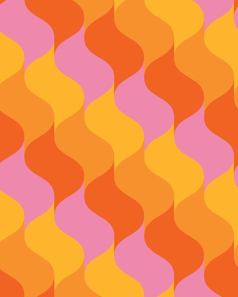 Super fun, groovy, vibrant background patterns I created for an upcoming project I can't wait to share with y'all! Coming July 2024 👀 Which pattern is your fave?! Mine is pattern number 3, which was created by happy accident messing around in Illustrator ✍🏽 Colourful Patterns Geometric, Groovy Aesthetic 70s, Retro Design Pattern, Disco Pattern, Abstract Pattern Illustration, Repeatable Pattern, Adobe Illustrator Pattern, Pink Branding, Happy Background