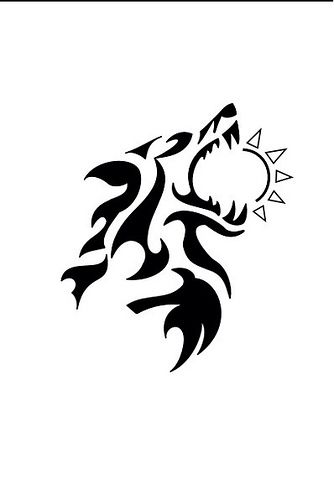 Celtic Knot Wolf Tattoo, Wolf Minimal Tattoo, Clan Symbols, Fenrir Tattoo, Skoll And Hati, Tattoo Fixes, Nordic Culture, Fenrir Wolf, Native American Tattoo