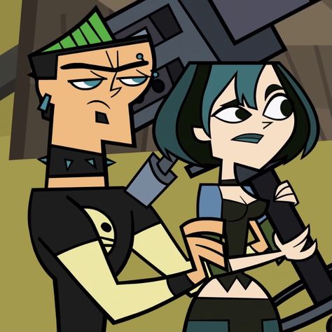 Gwen And Duncan Matching Icons, Gwen And Duncan Total Drama, Gwuncan Total Drama, Duncan X Gwen, Gwen Duncan, Gwen And Duncan, Tdi Icons, Gwen Tdi, Duncan Total Drama