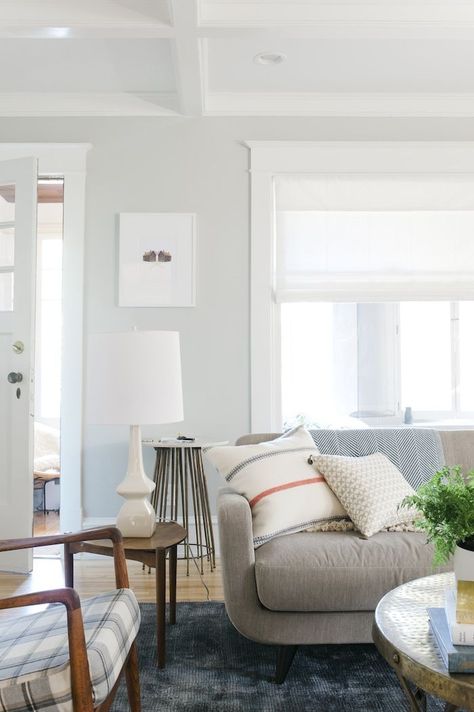 aloof gray sherwin williams - Google Search Aloof Gray, Display Visual Merchandising, Painting Trim White, Best Neutral Paint Colors, Simple Bed Designs, Vibrant Decor, Best White Paint, Coastal Living Rooms, Grey Paint Colors