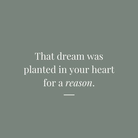 That dream was planted in your heart for a reason. Don't ignore it. Chase it with your whole heart. #arise #arisetogether #ariseconference #womeninbusiness #femaleentrepreneurs #entrepreneurs #arisehere #jesus #dream God Planted That Dream, God Planted That Dream In Your Heart For A Reason, Entrepreneur Scripture, God Gave You That Dream For A Reason, Dream Chasing Quotes, God Gave You Those Dreams For A Reason, God Put That Dream For A Reason, That Dream Was Planted In Your Heart, My Whole Heart Quotes