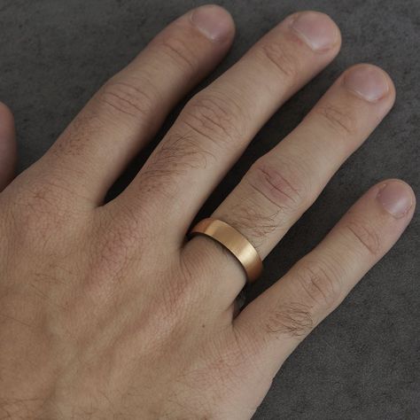 Rose Wedding Band, Groom Wedding Band, Rose Gold Top, 6mm Wedding Band, Traditional Wedding Bands, Mens Gold Wedding Band, Single Stone Ring, Yellow Gold Wedding Band, Wedding Rings Rose Gold