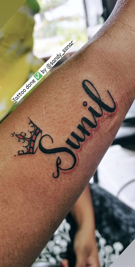 Tattoo done by sandy sonar At sandy tattoo arts Latur Name Tattoo On Hand, Name Tattoo Design, Tattoo Design Name, Tattoo Foot, Album Cover Wallpaper Collage, Hand And Finger Tattoos, Shiva Tattoo Design, Shiva Tattoo, Emoji For Instagram