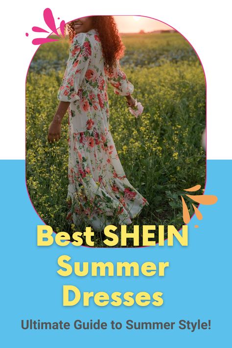 Best SHEIN Summer Dresses: Ultimate Guide to Summer Style! Fashion tips for women what to wear. Shein Dresses Summer, Shein Summer Dress, Shein Summer Outfits 2023, Summer Dresses Shein, Shein Vacation Outfits 2023, Slip Dress Outfit, Casual Mom Style, Womens Beach Dresses, Shein Summer