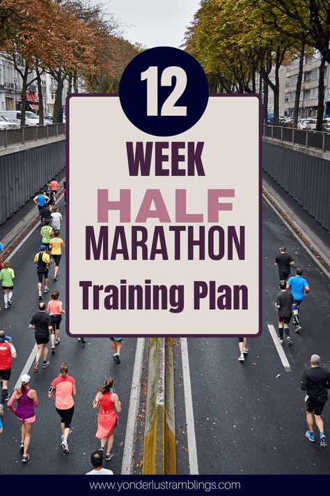 12 Week Half Marathon Training Plan for Beginners Half Marathon Training For Beginners, Run Training Plan, What Is Cross Training, 12 Week Half Marathon Training, Marathon Cross Training, Half Marathon Plan, Half Marathon Tips, Marathon Training For Beginners, Marathon Plan