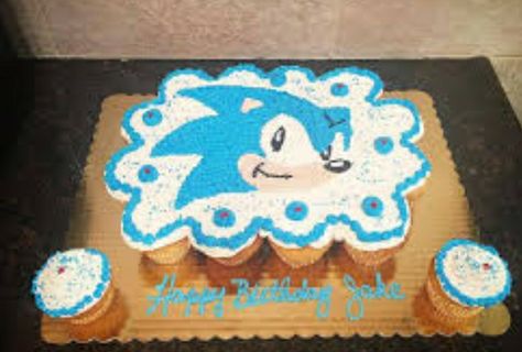 Pull Apart Cupcake, Frosting Ideas, Hedge Hog, Pull Apart Cupcake Cake, Pull Apart Cake, Man Cake, 2nd Birthday Boys, Pull Apart Cupcakes, Sonic Birthday