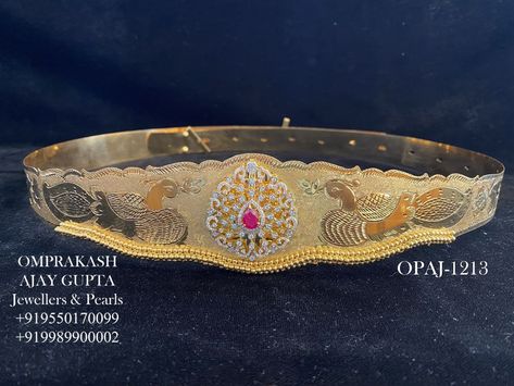 Vaddanam Models, Omprakash Jewellers, Diamond Vaddanam, Diamond Jewlery, Vaddanam Designs, Kids Jewellery, Gold Haram, Gold Earrings Models, Indian Bridal Jewelry Sets