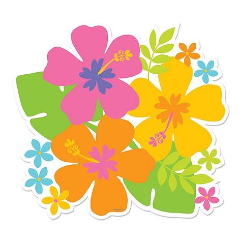 Luau Decorations, Hawaiian Party Theme, Luau Party Supplies, Hawaiian Party Decorations, Flower Cut Out, Luau Theme Party, Hawaiian Luau Party, Luau Theme, Kids Party Supplies