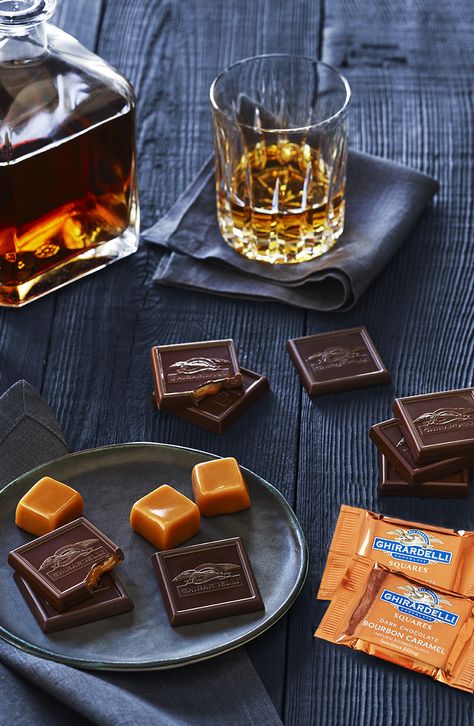 This year, make your Kentucky Derby party even better by offering your guests a taste of Kentucky’s favorite spirit in the form of our NEW Dark Chocolate Bourbon Caramel SQUARES. Alcohol Chocolate, Caramel Squares, Bourbon Caramel, Bourbon Caramels, Online Chocolate, Bourbon Tasting, Chocolate Work, Chocolate Bourbon, Ghirardelli Chocolate