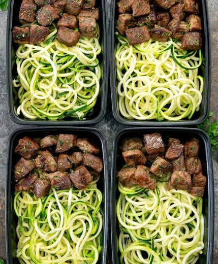 Steak Bites With Zucchini Noodles, Garlic Butter Steak Bites, Butter Steak Bites, Butter Steak, Sirloin Steak, Garlic Butter Steak, Steak Bites, Keto Meal Prep, Diet Vegetarian