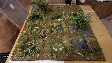 Swamp/Forest+Terrain+Tiles+6x6+for+RPG+and+Wargame+by+kevinrau. Swamp Terrain, Swamp Forest, Forest Floor, Clear Resin, Floor Tiles, 3d Printer, Fun Crafts, Garden Plants, 3d Printing