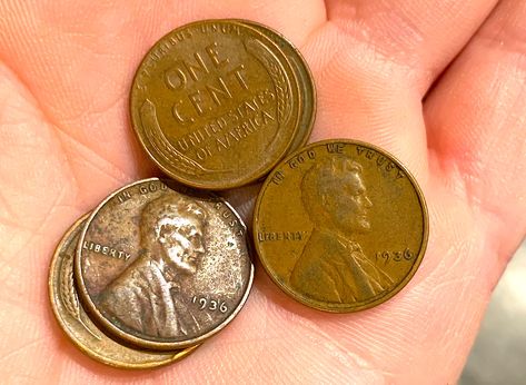 Did You Know?... There's A 1936 Wheat Penny Worth $5,000! See Which 1936 Pennies Are Worth The Most Money 1943 Penny, Valuable Wheat Pennies, Penny Value Chart, Wheat Penny Value, Rare Coin Values, Old Pennies Worth Money, Old Coins Value, Rare Pennies, Valuable Pennies